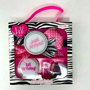 🎅🏽 Girl's  Monthly Milestone Headwrap w/Interchangeable Numbers